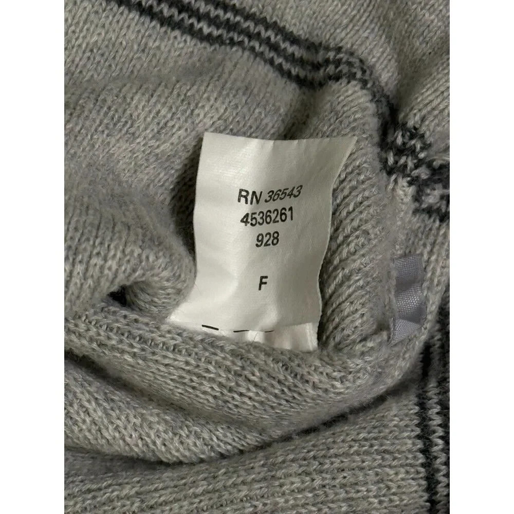IZOD Mens Mock Neck 1/4 Zip Pullover Sweater XL Grey‎ Cotton Contrast Stitching